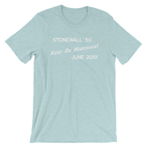 Keep On Marching! Unisex Short Sleeve Jersey T-Shirt with Tear Away Label