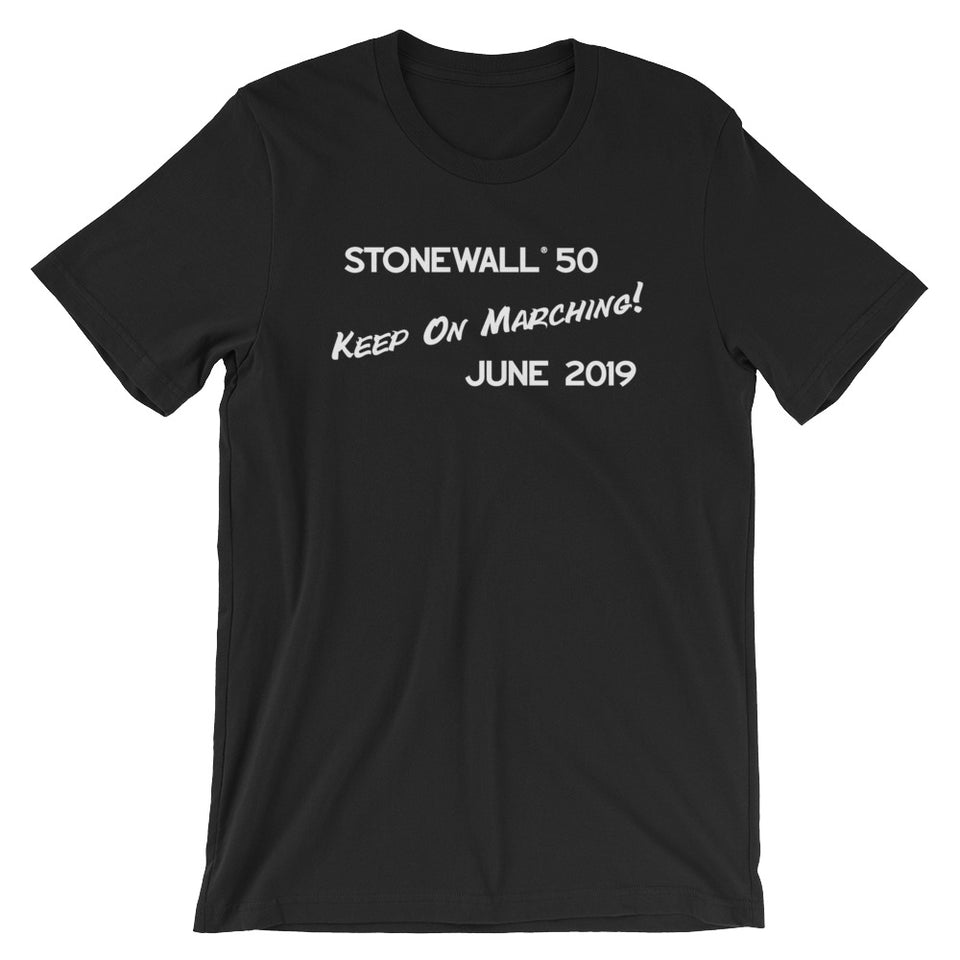 Keep On Marching! Unisex Short Sleeve Jersey T-Shirt with Tear Away La –  Shop Stonewall Inn